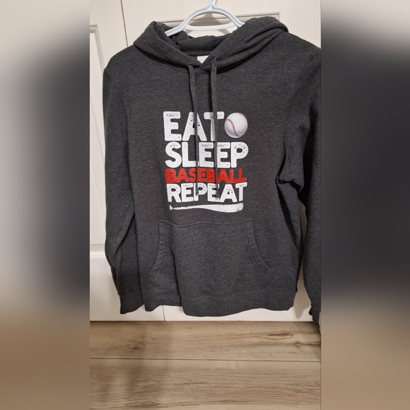Baseball lover Hoodie, Eat Sleep Baseball Repeat - Picture 1 of 6